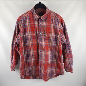 Willis & Geiger Mens Multi Plaid Casual Button Down Collar L/S Button Up